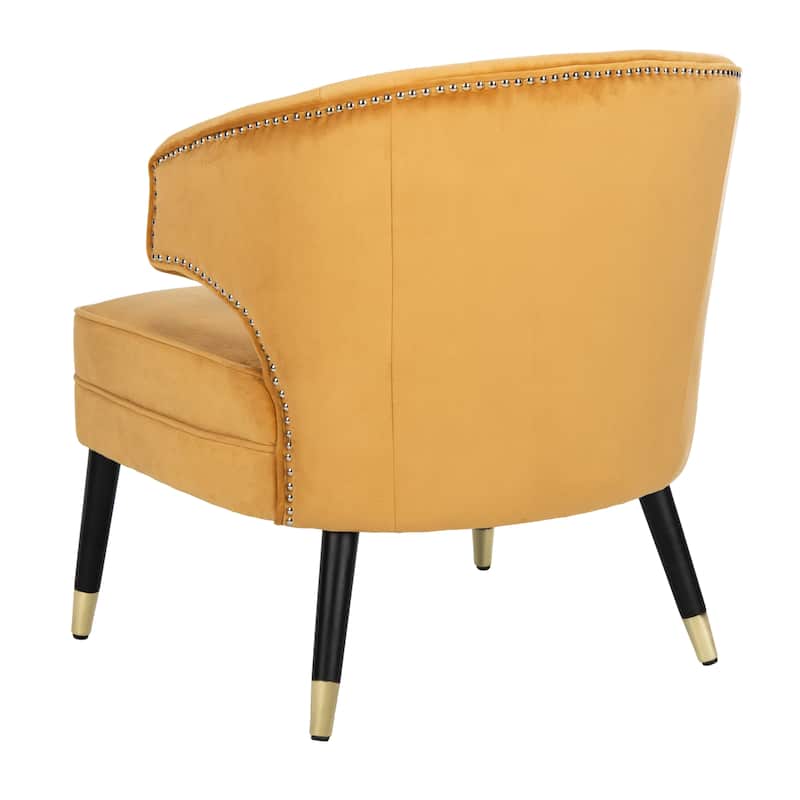 SAFAVIEH Amalia Velvet Wingback Accent Chair - 26.8" x 28" x 31.9" - 27Wx28Dx32H