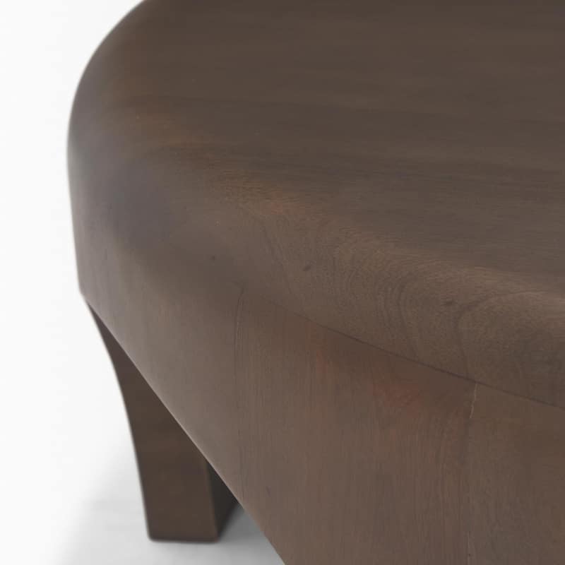 Shima Round Brown Wood W/Arched Legs Coffee Table - 45.0L x 45.0W x 16.0H