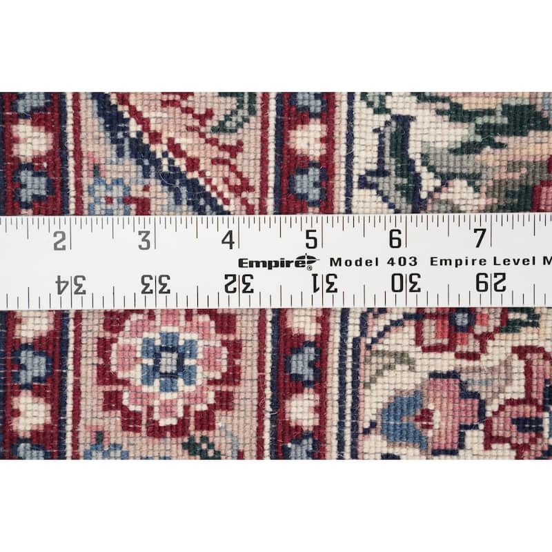 Hand Knotted Oriental 100% Wool Carpet Traditional All-Over Green Tabriz Area Rug - 12' 1'' X 8' 11''
