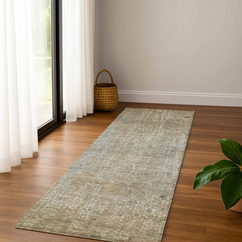 Premium Washable Super Soft Casual Imprints Mayfield Rug - Beige - 2'3" x 7'6"