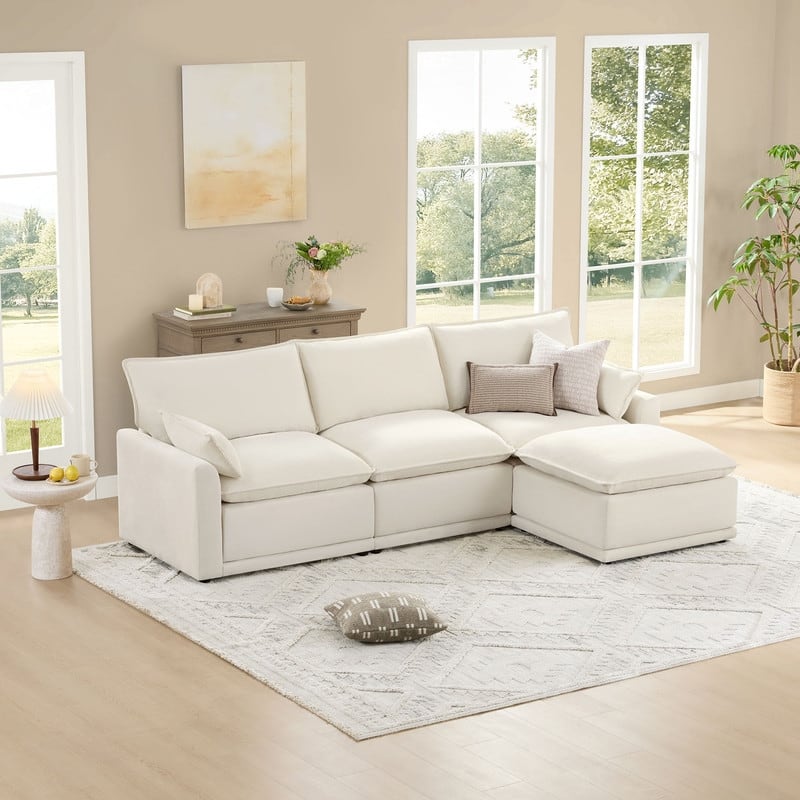 Spruce & Spring Modular Couch Oversized Sectional Sofa for Living Room