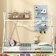 preview thumbnail 3 of 9, Twin House Platform Bed with Triangle Structure and Safety Rails, White