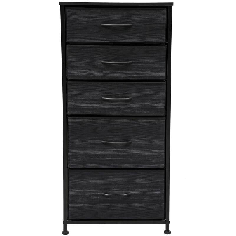 Modern Wide Dresser Storage Tower with 5 Drawers