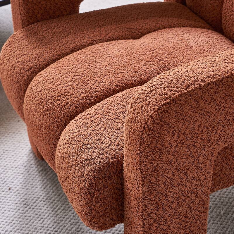 Modern 31.10" Boucle Upholstered Accent Chair with Plush Seat Cushion, Easy Assembly, and Comfortable Design