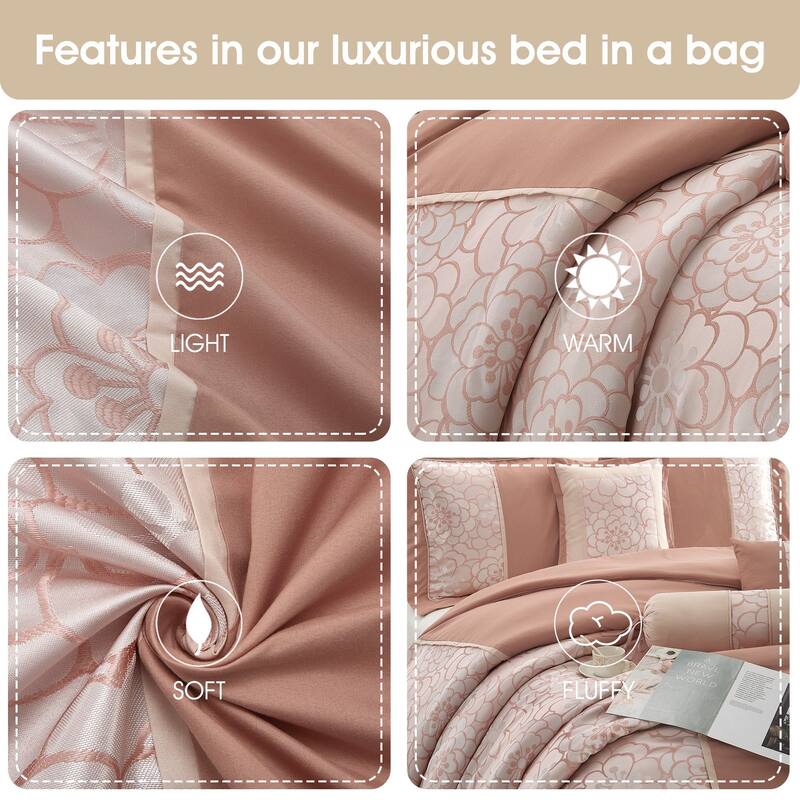 Nanshing Hermonie Floral 7-Piece Bedding Comforter Set