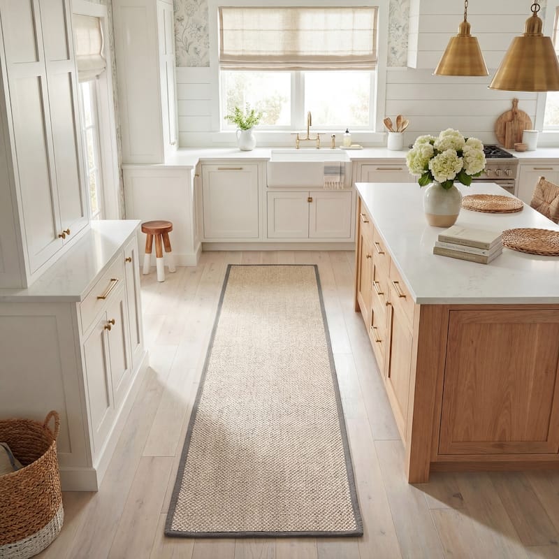 SAFAVIEH Natural Fiber Lorine Casual Border Sisal Rug