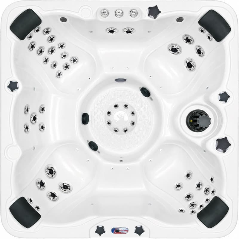 6-Person 72-Jet Premium Acrylic Bench Spa Standard Hot Tub with Bluetooth Sound System and LED Lighting - N/A