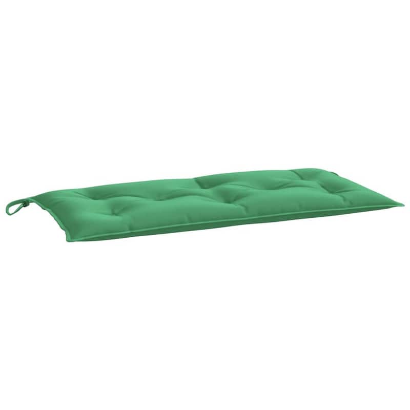Set of 2 Outdoor Cushions for Bench, 39 Inch Tuft Green Oxford Fabric