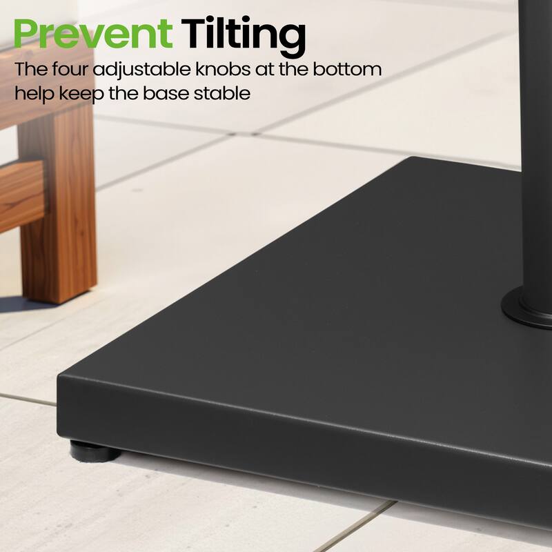 45LBS Outdoor Patio Square Concrete Market Umbrella Base Stand with Wheels