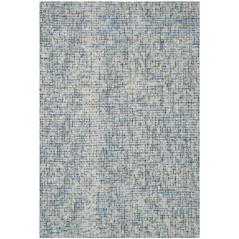 SAFAVIEH Handmade Abstract Lottie Modern Wool Rug - 3' x 5' - Blue/Charcoal - Rectangle
