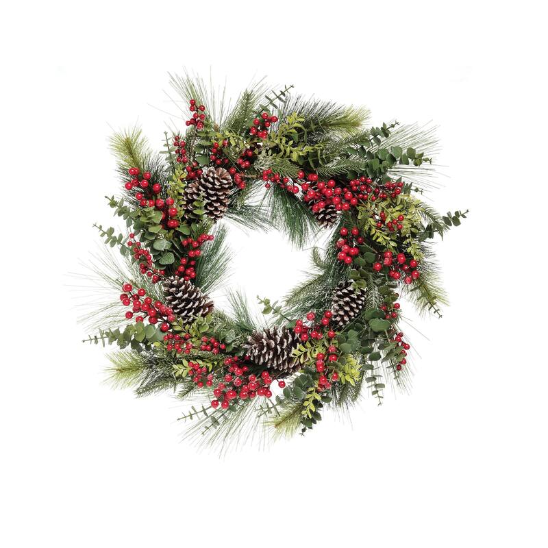 Opulent Berry Pinecone Wreath