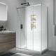 preview thumbnail 33 of 32, FELYL 48/60''W x 34''L x 76''H Frameless Sliding Corner Shower Enclosure Door