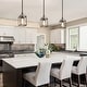 preview thumbnail 2 of 9, Rustic Farmhouse Coastal Mini Pendant Black and Wood Accent Lantern Lights for Kitchen Island - L5.5"xW 5.5"x H 12"