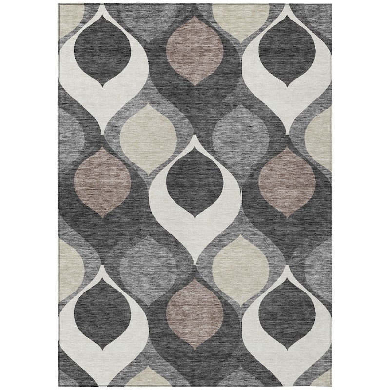 HomeRoots Ogee Transitional Rectangle Outdoor Rug