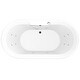 preview thumbnail 12 of 12, ANZZI Sofi 5.6 ft. Center Drain Whirlpool and Air Bath Tub in White