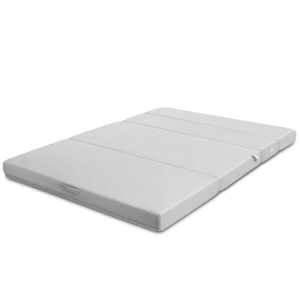 Shop Gymax 4 Queen Size Foam Folding Mattress Sofa Bed Guests Floor Mat Overstock 23159645