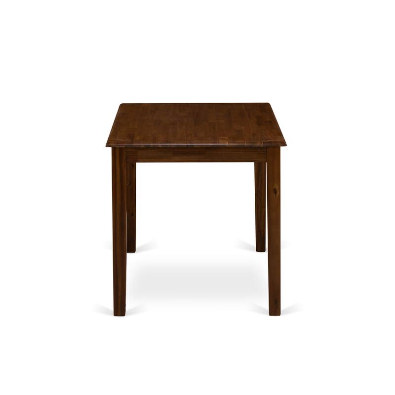 East West Furniture Kitchen Table Set- a Dining Table and Upholstered Parson Chairs, Antique Walnut(Pieces Option)