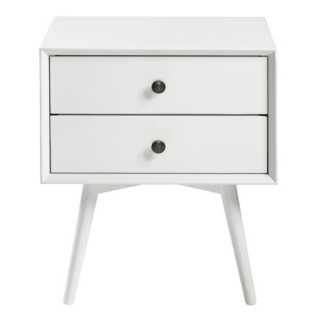 Carson Carrington 20-inch Mid-century 2-drawer Nightstand - White