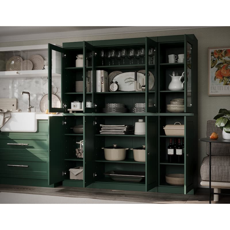 Palace Imports 100% Solid Wood 65" Kitchen China Pantry Cabinet - 65" x 71.5"