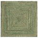 preview thumbnail 87 of 105, SAFAVIEH Handmade Cape Cod Marget Boho Coastal Jute Rug 3' Square - Green/Natural - Square