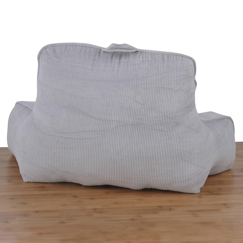 Cotton Corduroy Lounger Bed Rest Pillow Adjustable DIY Filling