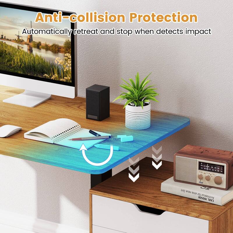 Costway Electric Standing Desk Frame with LED Display Memory Positions