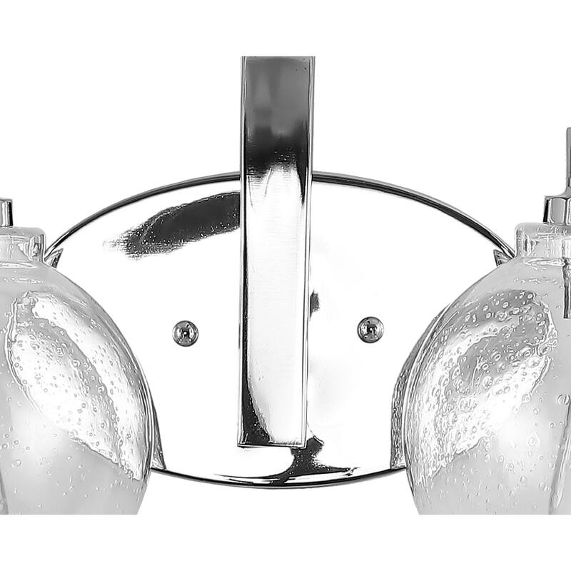Staunton Iron/Seeded Glass Cottage Rustic LED Vanity Light, by JONATHAN Y