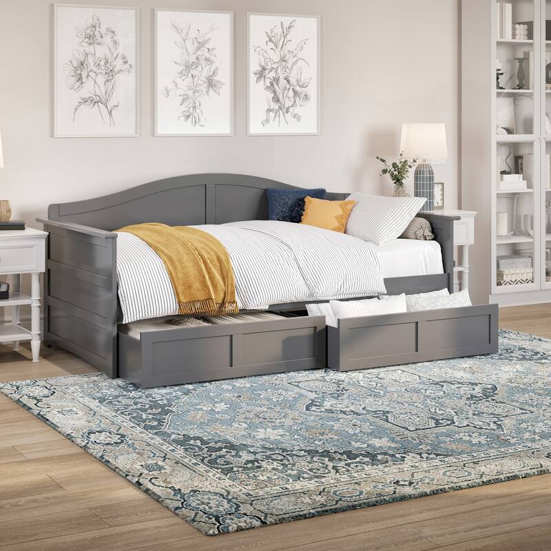 AFI Acadia Twin Size Daybed with Storage Drawers - Grey