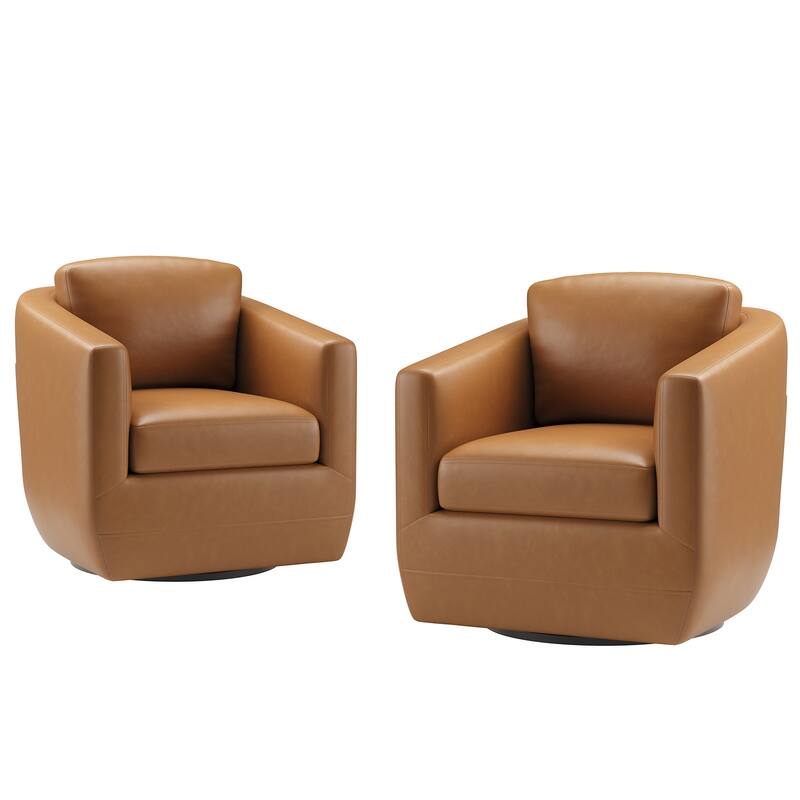 Velvet Barrel Swivel Chair - Round Bouclé Accent with Brass Base, Ready-to-Use for Living Rooms & Reading Corners