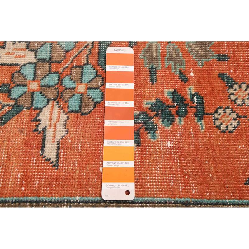 ECARPETGALLERY Hand-knotted Antalya Vintage Dark Copper Wool Rug - 9'9 x 11'10