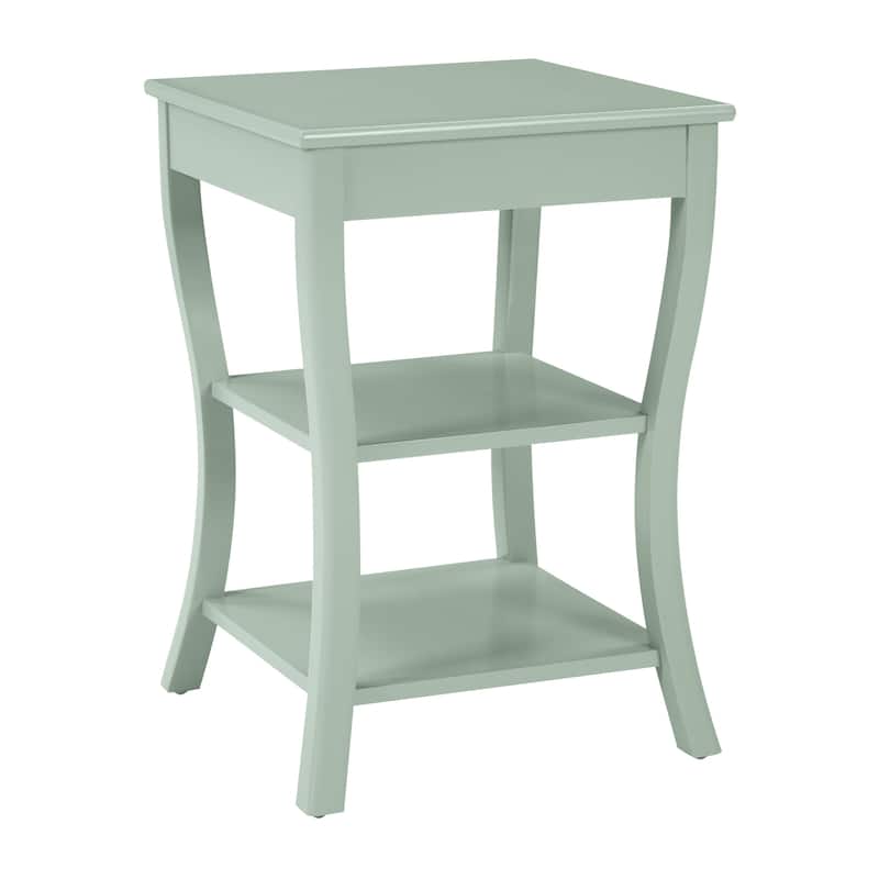Golden Side Square Table - Sage Green Square Top