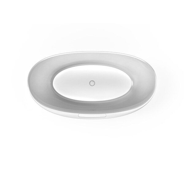 Jacuzzi KAF6534BCXXXX Karina 65" Free Standing Stone Composite Soaking Tub with Center Drain, Pop-Up Drain Assembly and