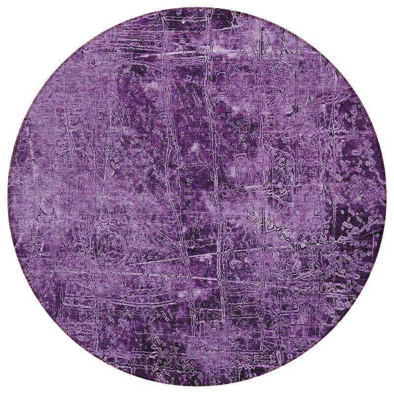 Machine Washable Indoor/ Outdoor Abstract Solid Chantille Rug