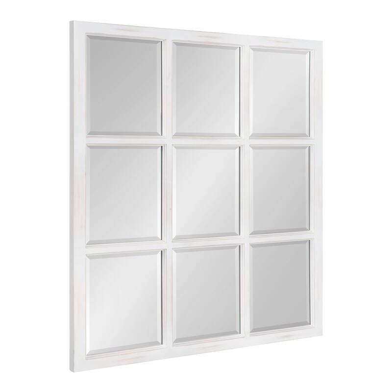 Kate and Laurel Hogan 9 Windowpane Wood Wall Mirror