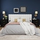 preview thumbnail 70 of 88, AUFANK Upholstered Platform Bed Frame with Headboard Wooden Slats Support