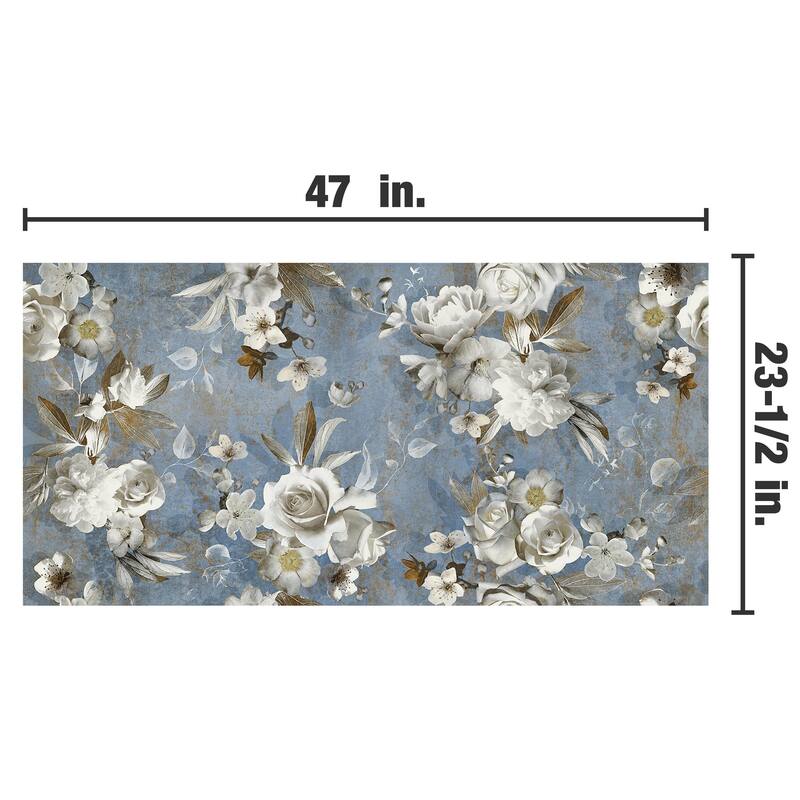 Merola Tile Parete Setoso Blue 23-1/2" x 47" Porcelain Floor and Wall Tile