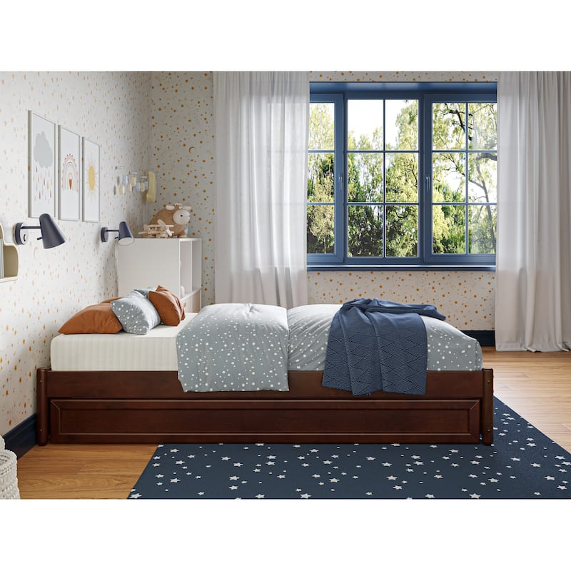 Barcelona Panel Platform Bed with Twin Trundle