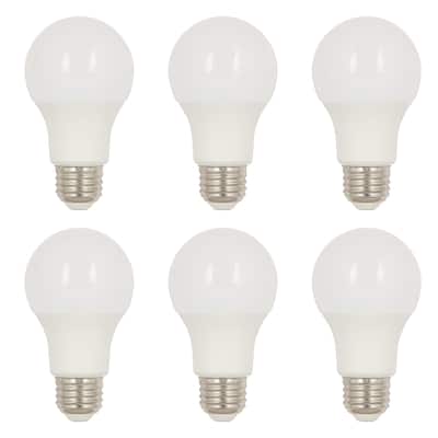 Westinghouse Lighting 5 Watt (40 Watt Equivalent) A19 Daylight LED Light Bulb, Medium Base, 6 Pack - White - 6-Pack