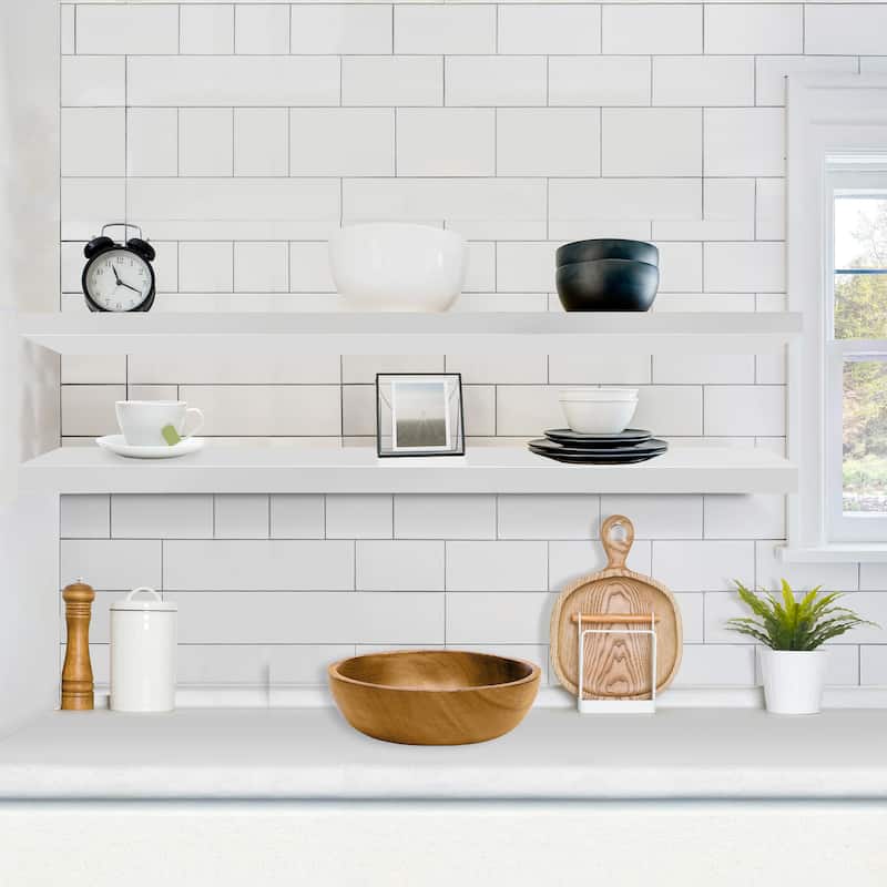 Sorbus Floating Shelves for Wall - 55 Inch Extra-Long Bathroom Shelves - Mounted Floating Shelf with Hidden Brackets (2 Pack)