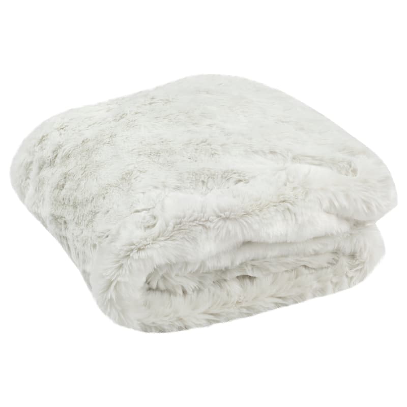 SAFAVIEH Temenuga Faux Chinchilla Throw White