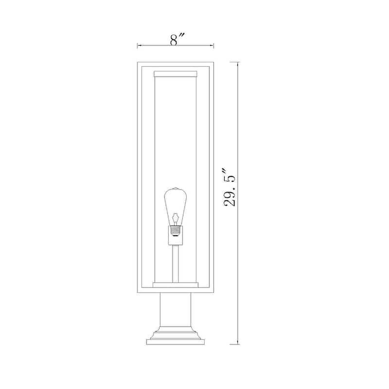 Z-Lite Dunbroch 30" Tall Outdoor Pier Mount Post Light