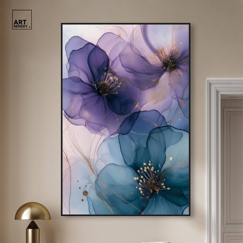 Gilded Cyanescence II Canvas by Art Remedy