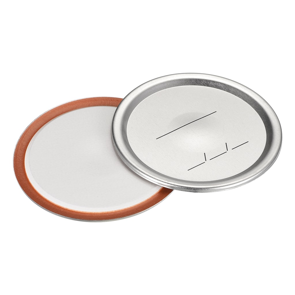 Canning Lids, 80pcs - Tinplate Mason Jar Lid, Wide Mouth with Date - Silver - 86mm