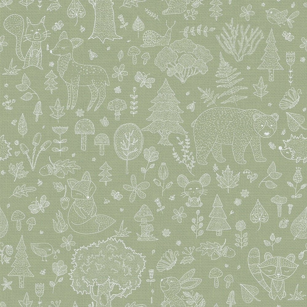Galerie Wallcoverings Little Explorers 2 Forest Kingdom Non-woven Matte Wallpaper Roll