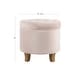 preview thumbnail 9 of 10, Carbon Loft Hackback Velvet Tufted Pink Blush Round Storage Ottoman