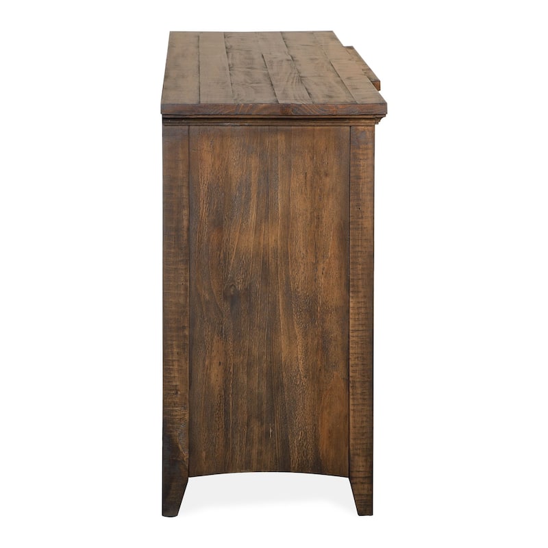 Magnussen Home Bay Creek Toasted Nutmeg 90" Console - 90"W x 18"D x 32"H