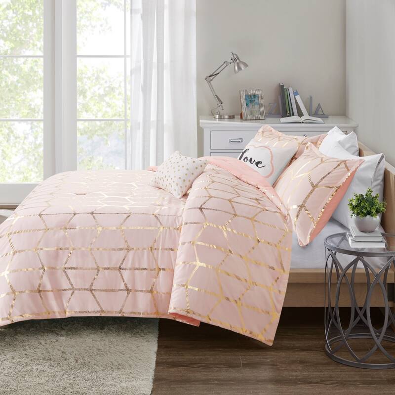 Intelligent Design Khloe 5-pc. Metallic Printed Comforter Set