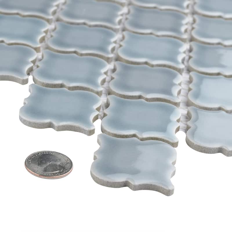 Merola Tile Hudson Tangier Slate 12-3/8" x 12-3/8" Porcelain Mosaic Floor and Wall Tile