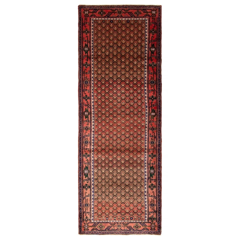 ECARPETGALLERY Hand-knotted Andelz Dark Red Wool Rug - 3' 10" x 11' - Dark Red - 3' 10" x 11' - Runner
