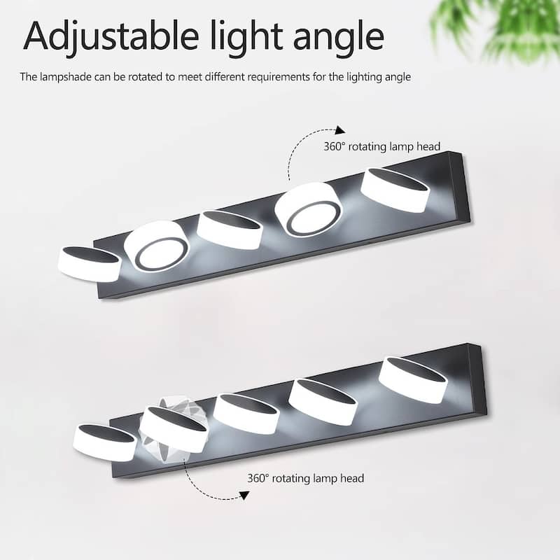 Black Modern LED Vanity Lights Bathroom Light Fixture